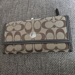 Coach Brown and Tan Wallet